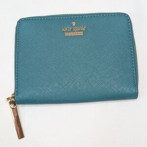 Kaye Spade Teal Zip Around Wallet